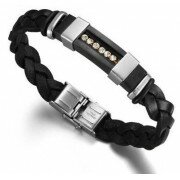 Кожаный браслет 882 black